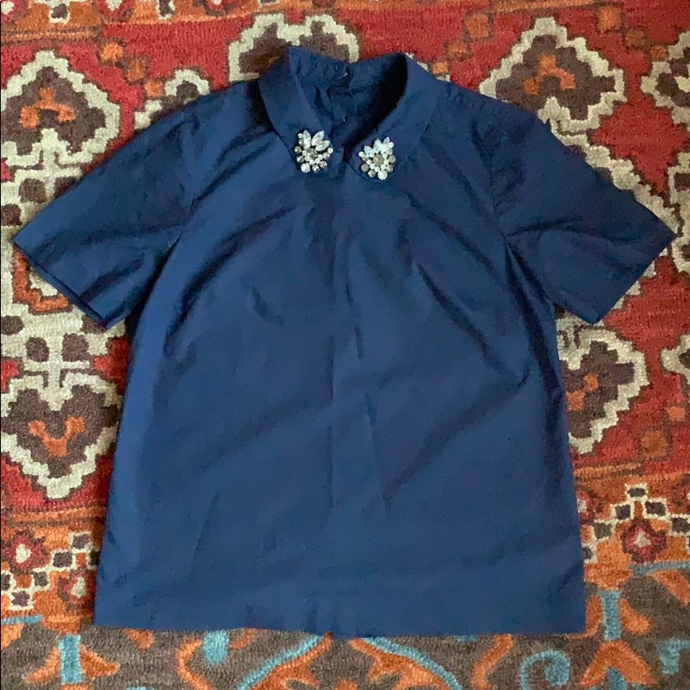 Jeweled Collar Madewell Top